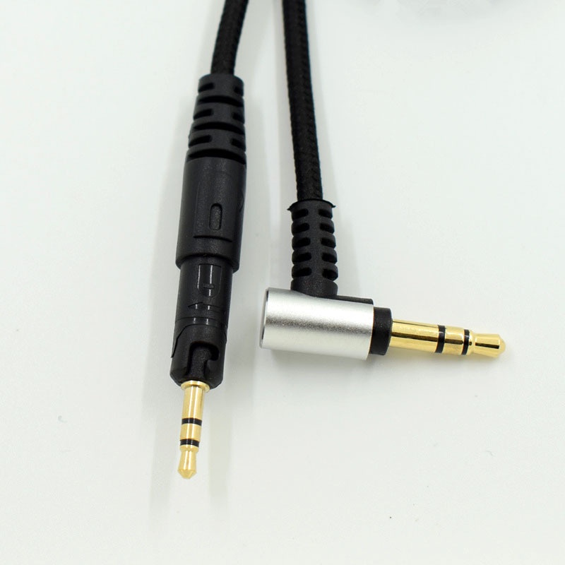 ░▨◁適用于鐵三角ATH-M50X M40X編織線控通話耳機線音頻線材