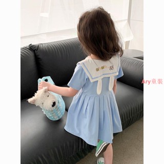 Ary 女童連衣裙 女童裙子 小童裙子 兒童連衣裙夏季2023新款夏款公主兒童裝衣服 女孩寶寶洋氣夏裝裙子