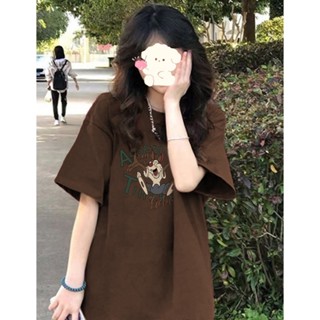 【鹿向南】100%純棉T恤 韓版上衣 古著  復古 oversize t恤 ins 風 韓系衣服 正韓上衣 ins 風衣