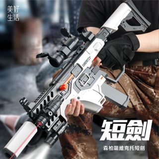 🔥台灣現貨速發🔥 森柏龍 維克托 短劍 電動 衝鋒 軟彈槍 手電筒 紅外線 安全 玩具手槍 美好生活