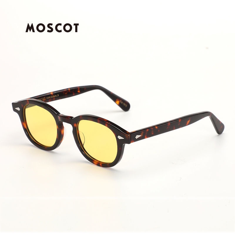 促銷23年新款眼鏡MOSCOT瑪士高眼鏡女LEMTOSH夜視*眼鏡男復古板材偏光太陽/眼鏡黃色1203