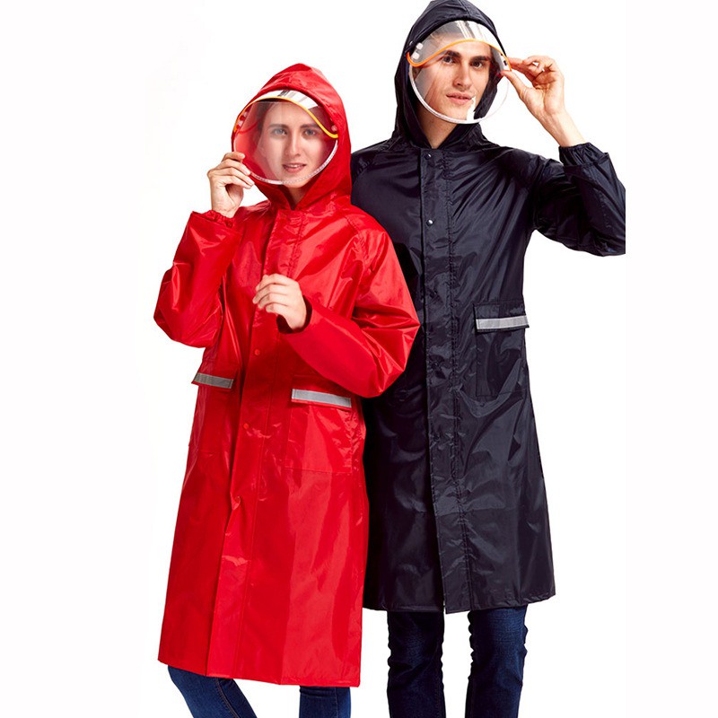雨衣 透明 雨衣 時尚雨衣女長款全身透明單人成人男加厚加大徒步雨披防雨服跨境B