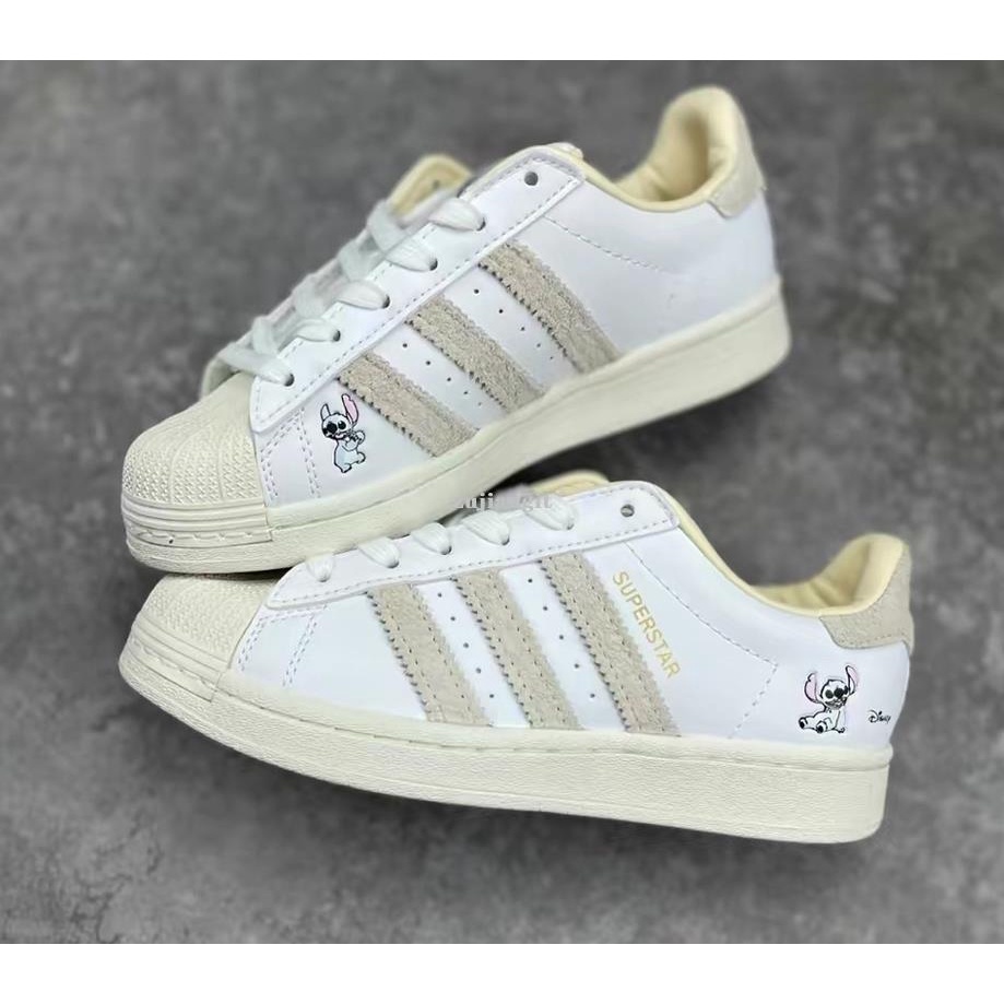 Adidas Superstar Lilo &amp; Stitch White 雲白灰 休閒板鞋 男女款 HQ6356