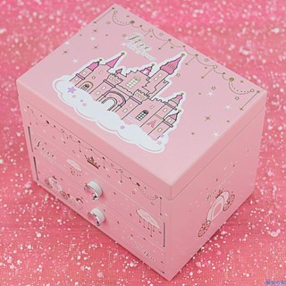 【熱銷免運】音樂盒八音盒公主髮夾髮飾首飾盒小女孩木質兒童女生生日禮物送畢 收納盒 飾品盒 髮飾收納盒 首飾盒 手提收納盒