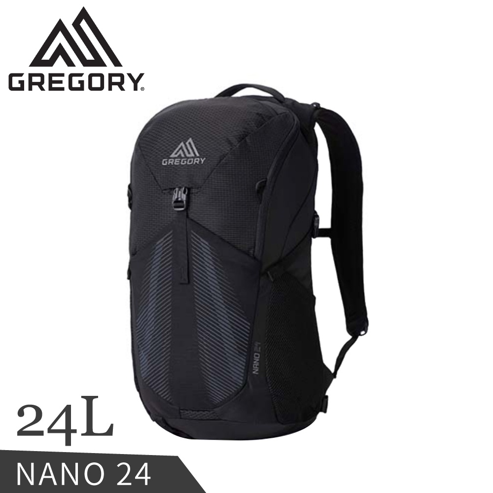 【GREGORY 美國 24L NANO 多功能背包《曜石黑》】146837/雙肩背包/後背包/輕便背包/登山背包