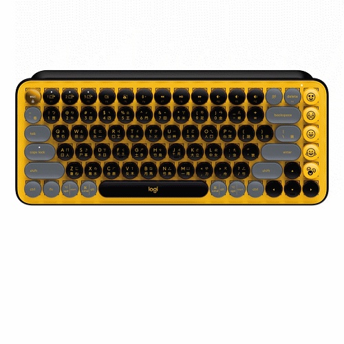 LOGITECH 羅技 920-010331 鍵盤 POP KEYS 無線鍵盤 酷玩黃 機械式鍵盤 媒體鍵 特殊按鍵