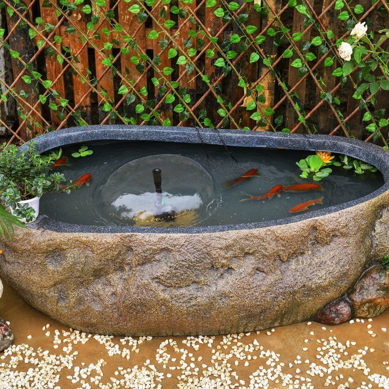 噴泉擺件 魚池 裝飾 庭院花園大魚池流水小噴泉陽臺水池景觀戶外布置落地擺件裝飾造景