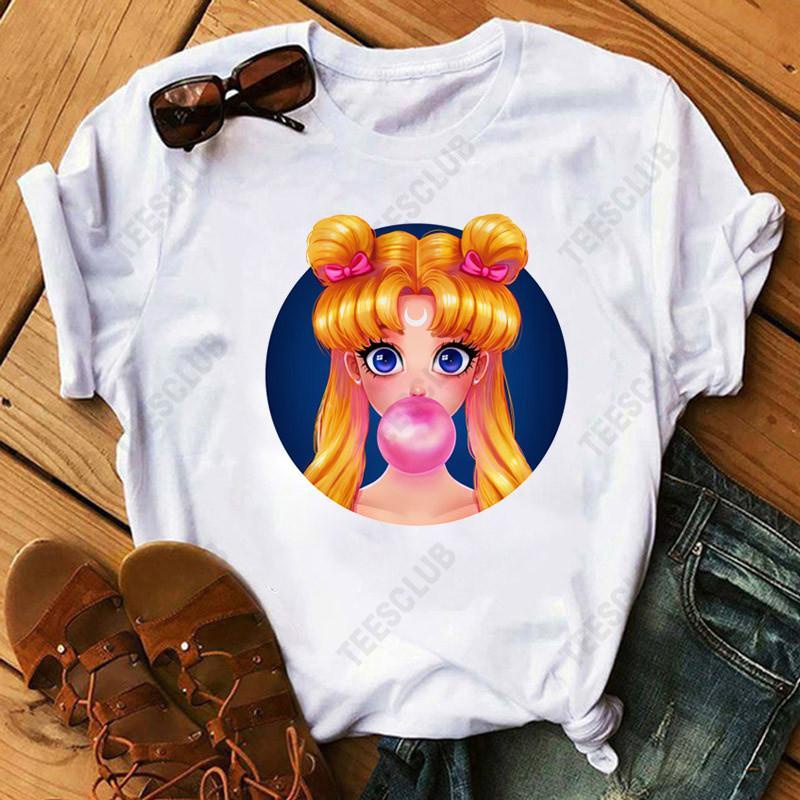 Sailor Moon T Shirt 2020夏季女士T恤美少女戰士印花ins超火上衣