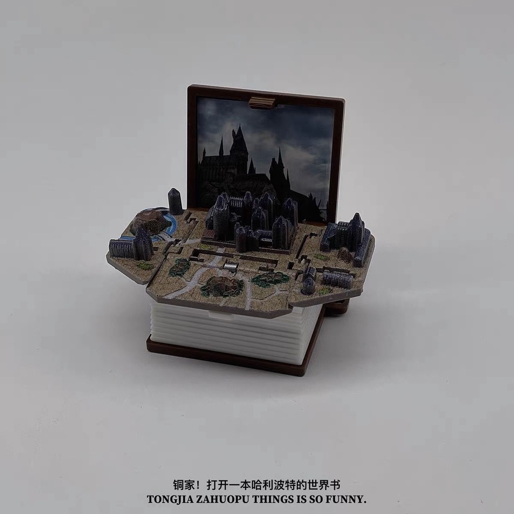 哈利波特 銅家!打開一本哈利波特的世界書!週邊迷你立體折疊書本 彈爆書 S3E5