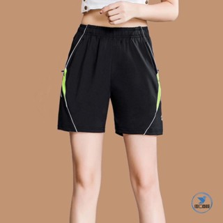 【臺灣熱賣】 運動短褲女拉鎖速乾夏季薄款高腰寬鬆四分短版跑步健身乒乓籃球褲