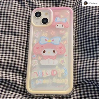 卡通三麗鷗 防摔保護殼卡通美樂蒂iPhone14手機殼13promax氣囊蘋果11/12防摔xr/xs透明8p