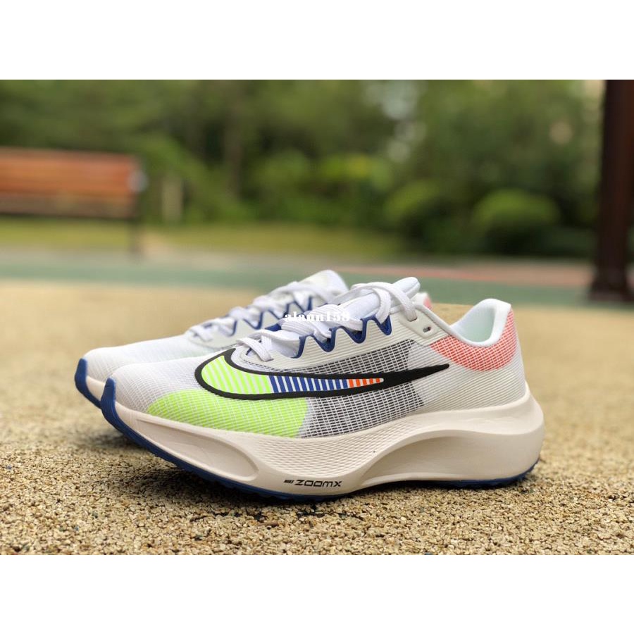 NIKE Zoom Fly 5 PRM 白綠粉 緩震回彈運動跑步鞋 DX1599-100