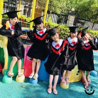 品質款✔學士服垂布✔ 兒童博士服幼兒園畢業服博士服小學生 學士服 幼兒園大班表演 表演服385