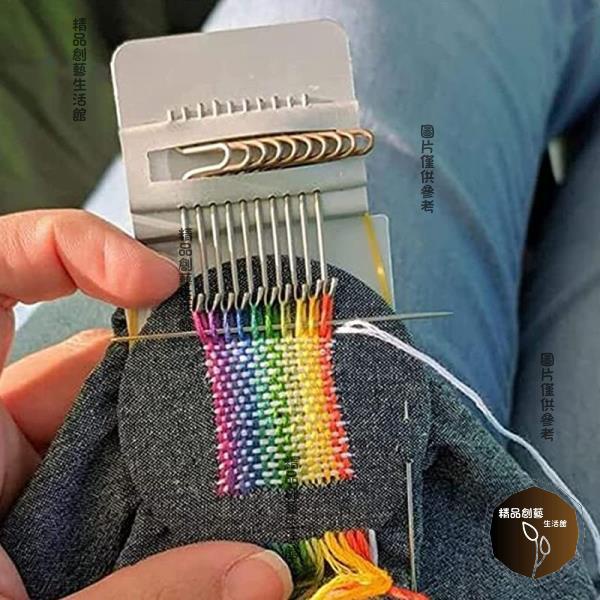 💥運費補貼 10針diy創意編織修補機手工編織木速織布機小型織機工具縫合針織機