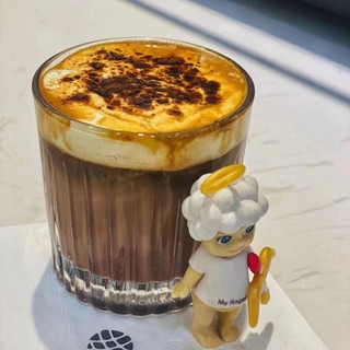 LIGHT HOME咖啡廳玻璃杯子豎條紋冰拿鐵咖啡杯復古卡布杯拉花杯奶茶杯300ml#預購#要開超取請聊聊我