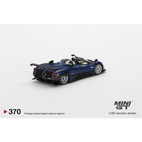 汽車模型1：64 跑車模型 MINI GT 1:64 合金車模型 帕加尼風之子HP Barchetta 藍色敞篷