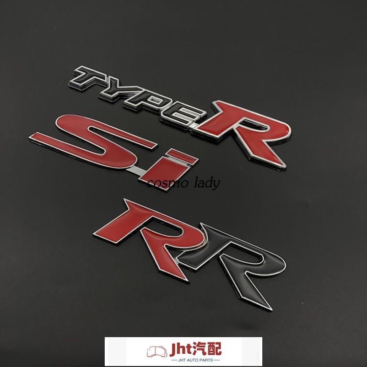 Jht適用於HONDA SI標誌 RR車貼後尾箱裝飾車貼 喜美八代 9代civic尾標貼 FD2改裝車標TYPER個性車