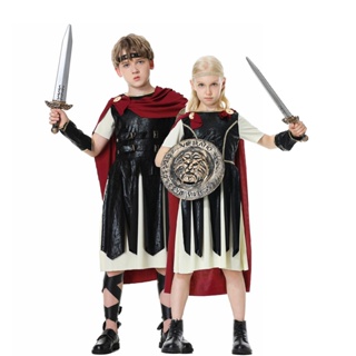 【角色扮演服】S-XL萬聖節斯巴達勇士服裝兒童扮演古羅馬戰士服 COS童裝男童武士 Cosplay服裝 VZL4