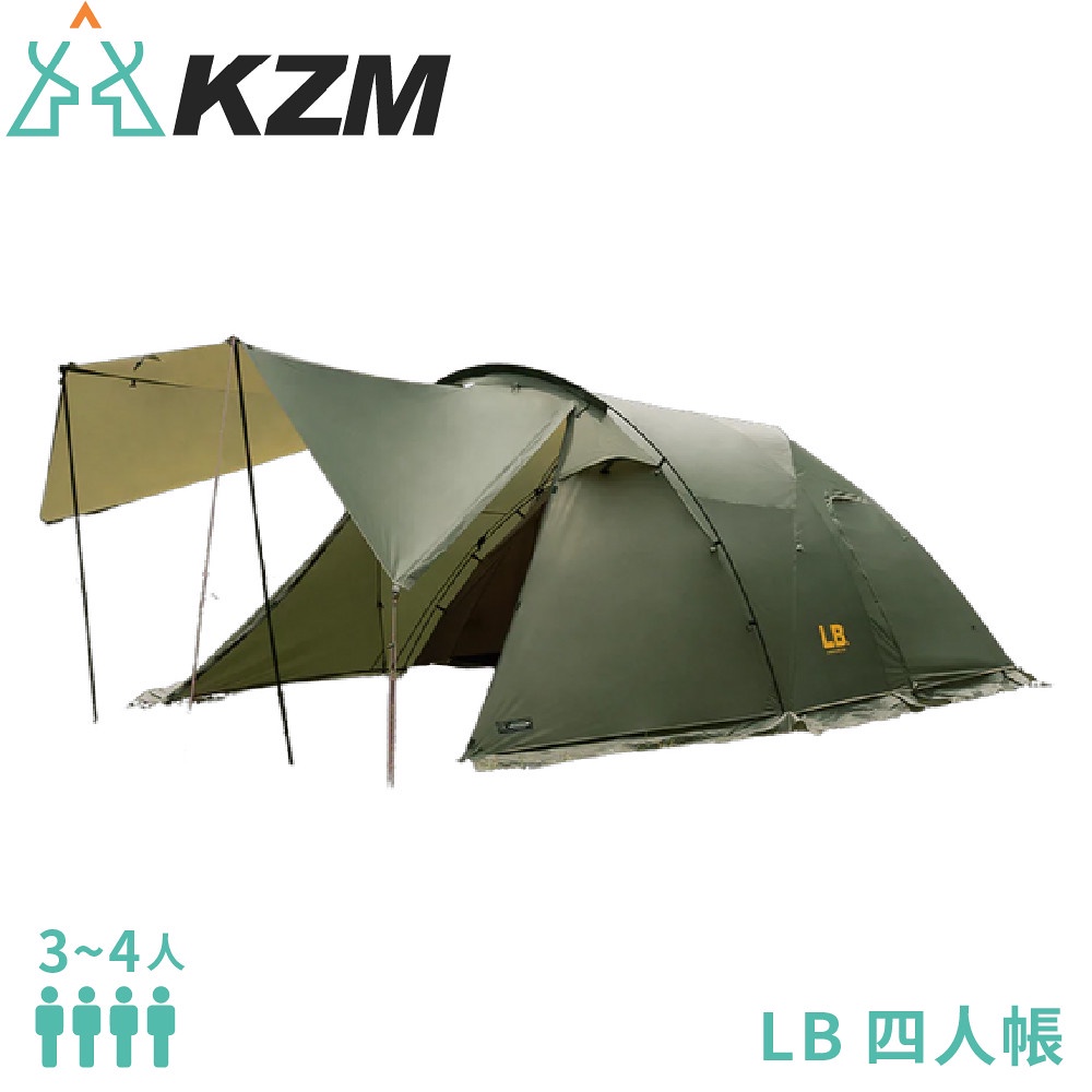 【KAZMI 韓國 KZM LB 四人帳】K221T3T07/帳篷/露營/家庭帳/客廳帳/睡帳