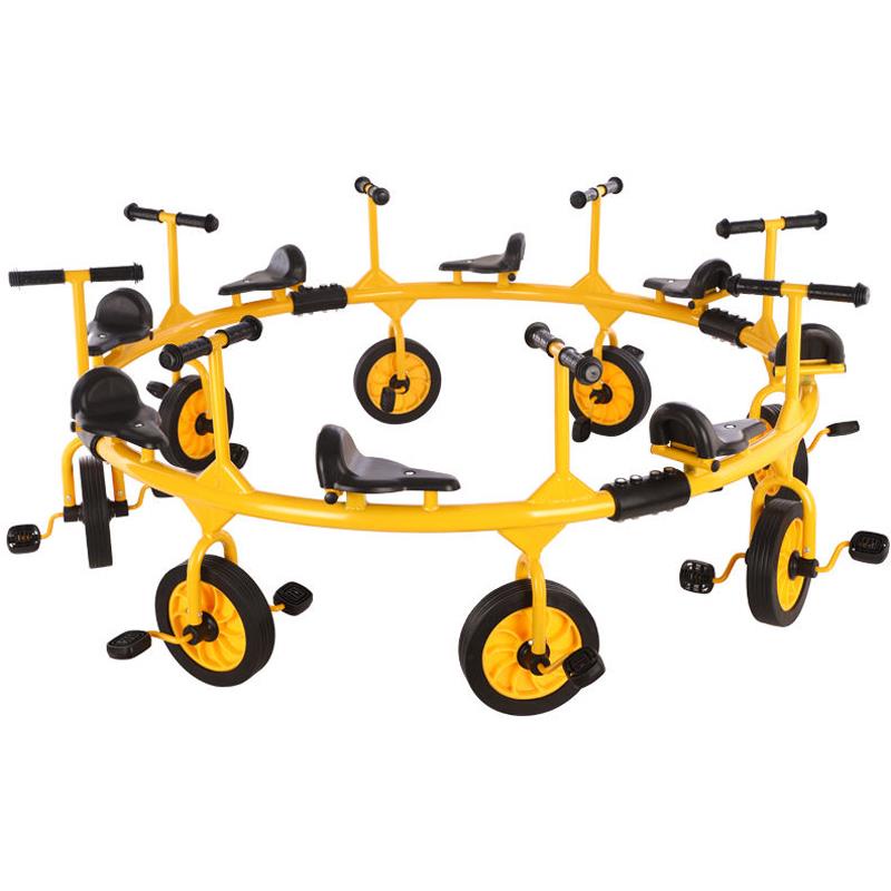 兒童4人協力車多人轉轉車幼教戶外室外玩具車腳踏車幼兒園三輪車