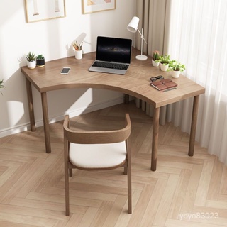 【免運】【免運】簡約現代弧形傢用三角桌子靠墻角轉角書桌臺式電腦桌單人拐角桌