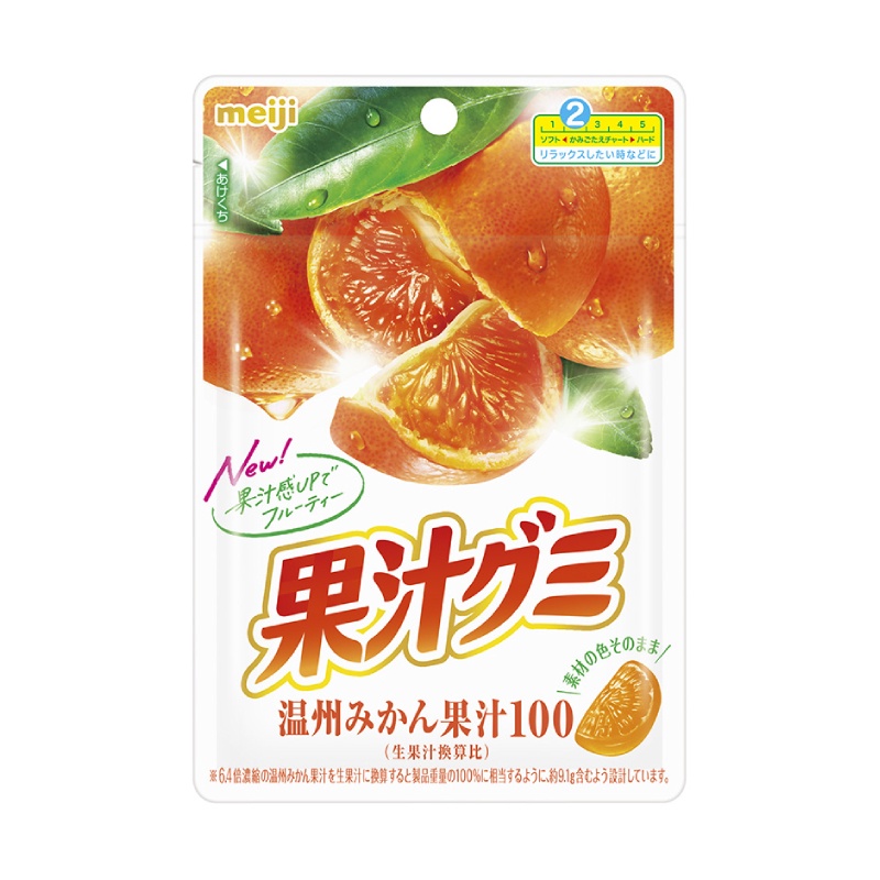 Meiji明治 果汁QQ軟糖(溫州蜜柑口味) 54g【家樂福】