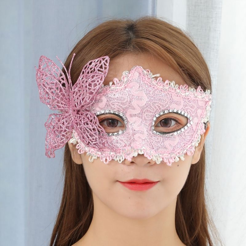 萬圣節蝴蝶面具半臉女成人兒童化妝舞會威尼斯公主假面派對道具