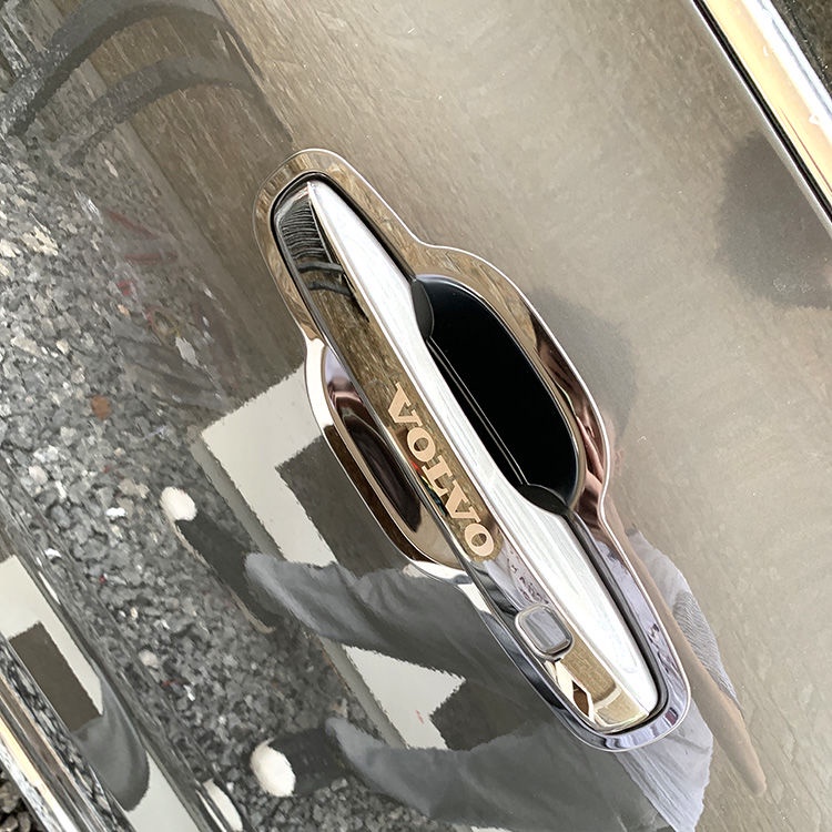 富豪VOLVO 沃爾沃XC60不鏽鋼拉手門碗貼XC90 S90車門把手專用改裝飾貼