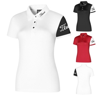 【Titleist】新款高爾夫女款服裝上衣夏季新款緊身女上衣透氣排汗golf球衣短袖T恤