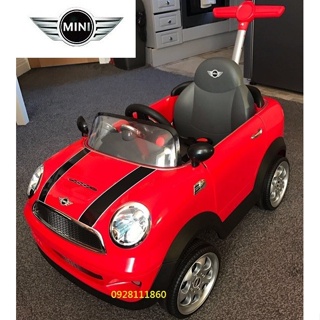 BMW原廠授權Mini Coopers握把四輪後控助步車紅色手推車後推桿Mini Cooper腳行車學步車嚕嚕車玩具車