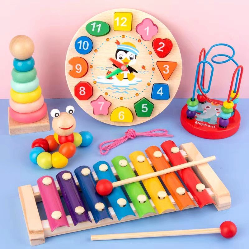 兒童玩具 益智玩具 嬰幼兒童早教音樂木琴玩具八音手敲琴益智男女孩0—3周歲寶寶玩具