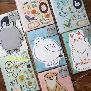 臺灣卡片💌💌日本制midori新款可愛企鵝水獺趣味異形動物造型信封信紙套裝
