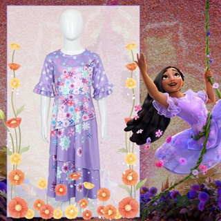 【Cosplay服飾】六一魔法滿屋cos兒童伊莎貝拉cosplay服裝 舞臺服紫色連衣裙子 L830