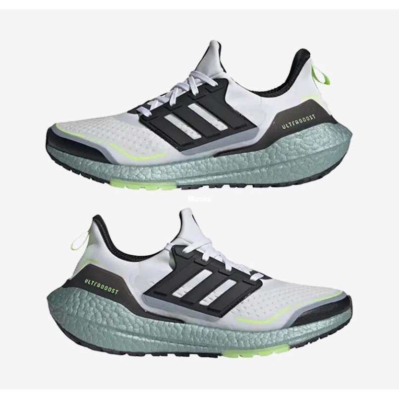 Adidas UltraBoost 21 加厚爆米花襪套式針織鞋面慢跑鞋 S23898