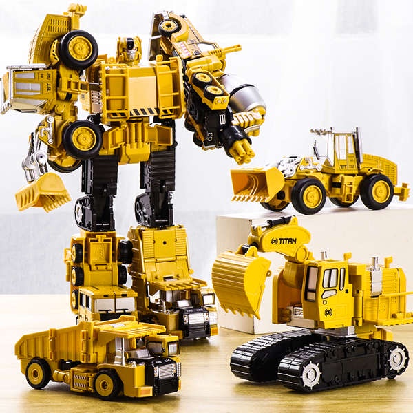 合金版變形男孩玩具金剛工程車汽車人大力神兒童組合體機器人模型