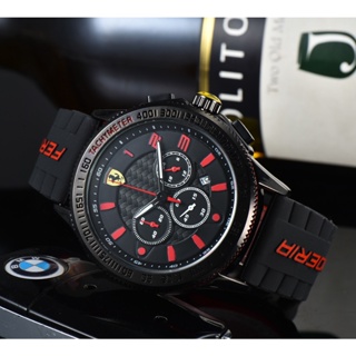 小玥正品/二手Ferrari-法拉利 男士手錶 石英錶 時尚男款 進口石英機芯 礦物質鏡面 矽膠錶帶 百搭 男士腕錶