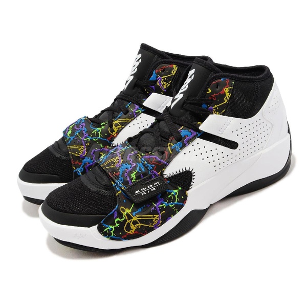 Nike 籃球鞋 Jordan Zion 2 PF  Multi 男鞋 黑 白 塗鴉 DO9068-003 US10