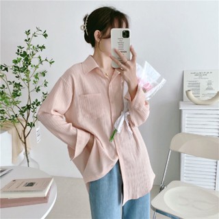 【JODIES】M-XL 4色 薄款防曬襯衫女 春夏季新款長袖襯衣 韓系學院風百搭上衣 寬鬆開衫外套 女生長袖上衣服
