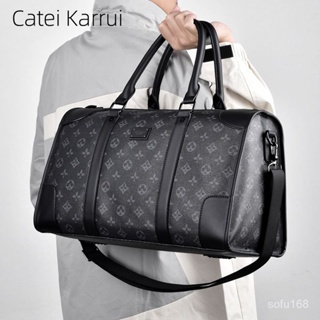 CateiKarrui男士商務旅行包手提包PVC大容量長短途齣差單肩行李袋