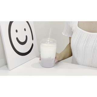 LIGHT HOME簡約ins大容量水杯玻璃吸管杯帶蓋果汁飲料杯耐熱高硼矽咖啡杯子#預購#要開超取請聊聊我