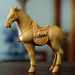 精選風水黃楊木雕刻生肖馬手把件動物木質工藝品家居飾品馬到成功客廳擺件