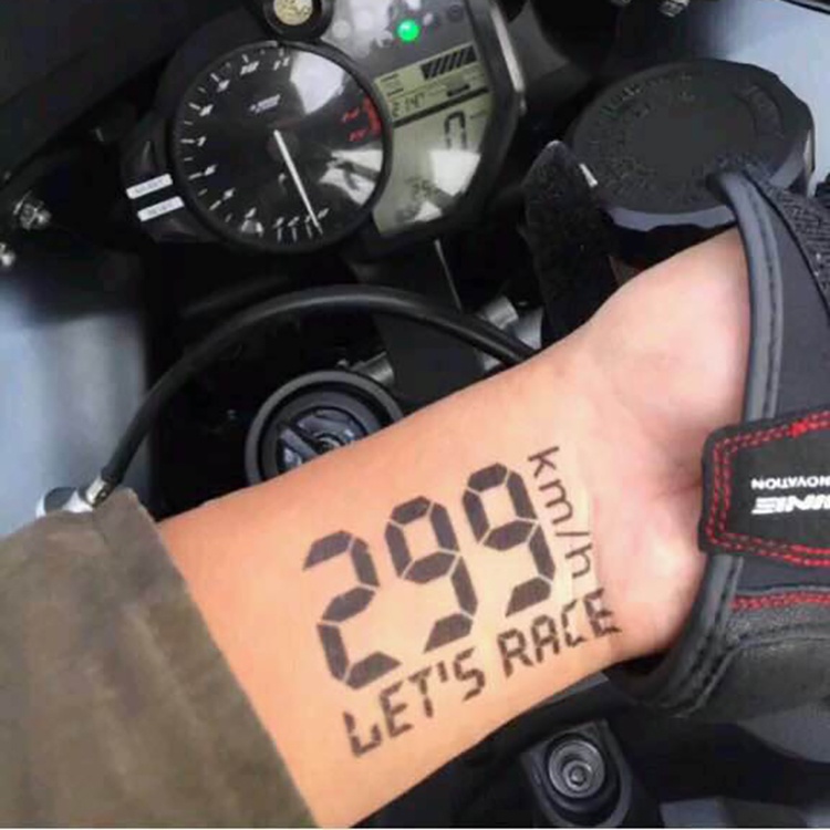 網紅299碼紋身貼男女持久防水 摩托車時速爆表仿真刺青 手腕機車