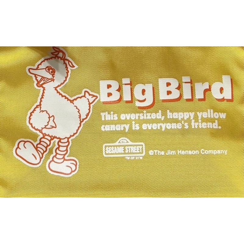 (全新日本帶回)SESAME STREET芝麻街大鳥BIG BIRD黃色網狀手提袋