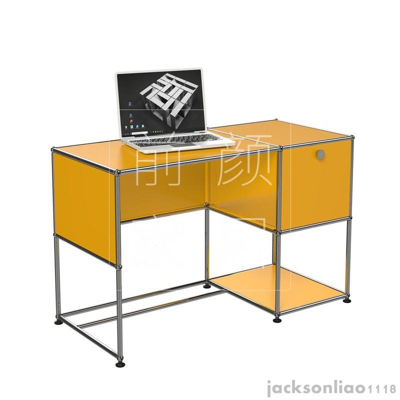 宅配免運/精品/ 定制            北歐風化妝桌中古辦公室桌子帶抽柜寫字書桌高級感書桌一體電腦桌