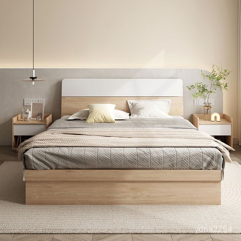 【King&amp;Queen】山姆傢具 床 床架 雙人床架北歐儲物雙人床1.8米簡約現代單人床架 雙人床 高架床 掀床 臥室床