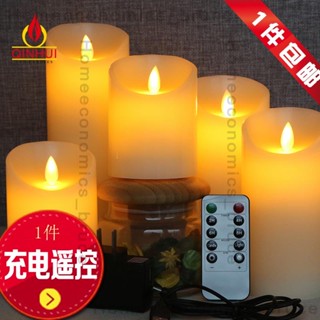 模擬蠟燭燈 usb遙控充電led電子蠟燭燈搖擺火苗模擬石蠟假蠟燭婚慶浪漫引路燈6047