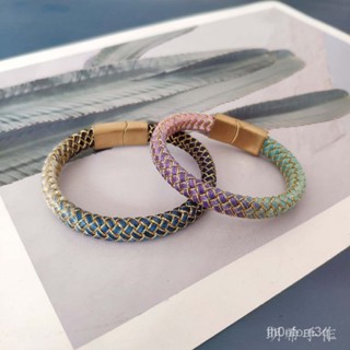 【編織繩手鏈】手鍊diy材料包 手作材料編織繩 純手工藝diy扁龍鱗 紋錦鯉編織手繩 diy手工編織手鍊材料包 交換禮物