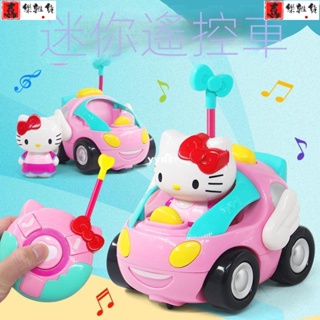 兒童hello kitty凱蒂貓遙控車1-3歲女孩充電電動玩具寶寶汽車粉色生日禮物男女生玩具車遙控車模型