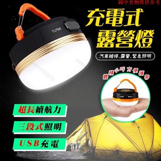 免運熱賣🔥充電式露營燈 充電 露營用品 燈 照明用具 磁吸式帳棚燈 USB充電式露營燈 攜帶式燈具 磁吸壁掛燈