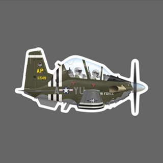 美國空軍 T-6A 軍綠 教練機 Q版 軍機 防水3M貼紙 尺寸 90mm